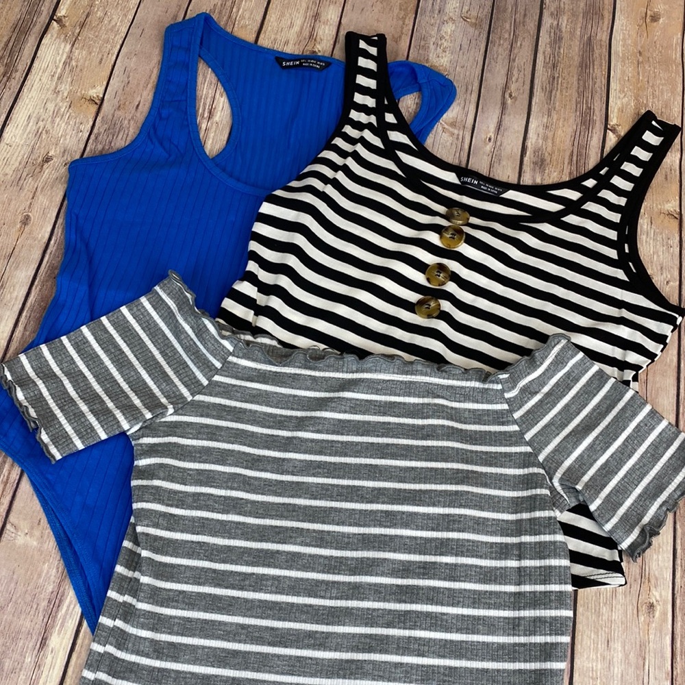 SHEIN Bundle Deal! 2 Body Suits and 1 Crop Top